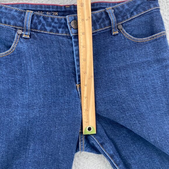 Talbots Jeans Womens 6 28 Blue Dark Wash Denim Signature Skinny Ankle Everyday - Picture 8 of 11